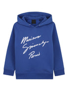 Felpa per bambino Givenchy Kids blu con stampa slogan H30942 865 GIVENCHY KIDS 