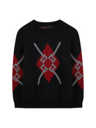 Maglione per bambino Givenchy Kids nero con motivo a rombi H30949 09B GIVENCHY KIDS 