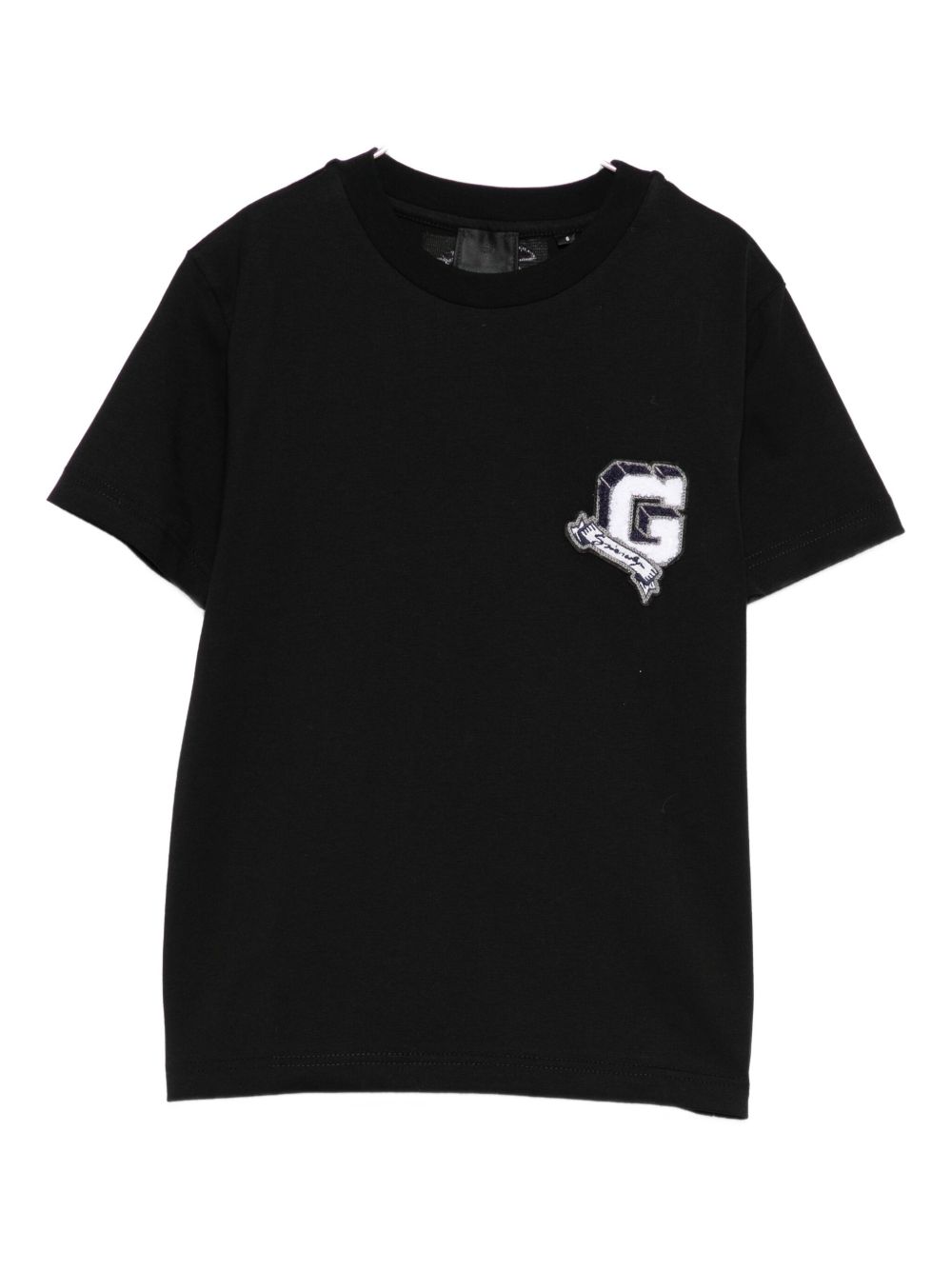 T-shirt per bambino Givenchy Kids nera con toppa con logo ricamato H30957 09B GIVENCHY KIDS 