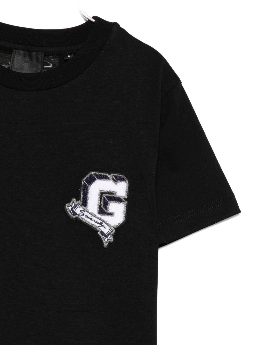 T-shirt per bambino Givenchy Kids nera con toppa con logo ricamato H30957 09B GIVENCHY KIDS 