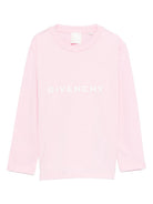 T-shirt per bambina Givenchy Kids rosa con logo sul davanti H30958 46N GIVENCHY KIDS 