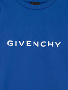 T-shirt per bambini Givenchy Kids blu con scritta con logo H30958 865 GIVENCHY KIDS 