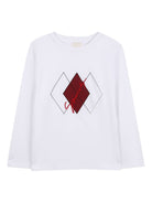 T-shirt per bambino Givenchy Kids bianca con stampa a rombi H30961 10P GIVENCHY KIDS 