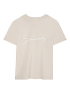 T-shirt per bambino Givenchy Kids beige con stampa logo H30967 184 GIVENCHY KIDS 