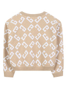 Cardigan per bambina Givenchy Kids beige con logo jacquard H30996 20P GIVENCHY KIDS 