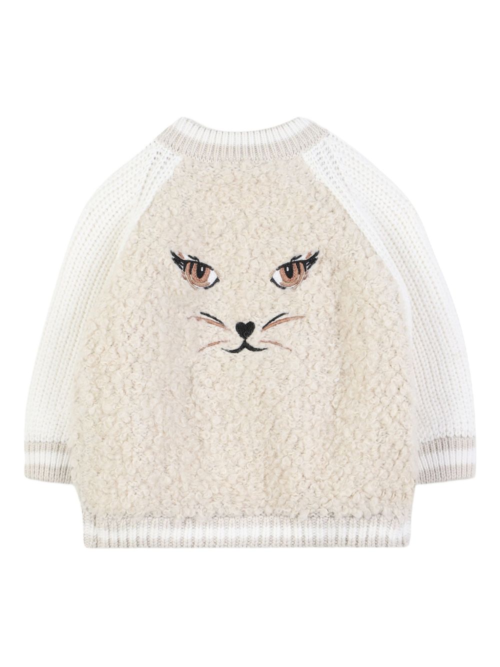 Cardigan per neonata Givenchy Kids beige con design ricamato H31022 184 GIVENCHY KIDS 
