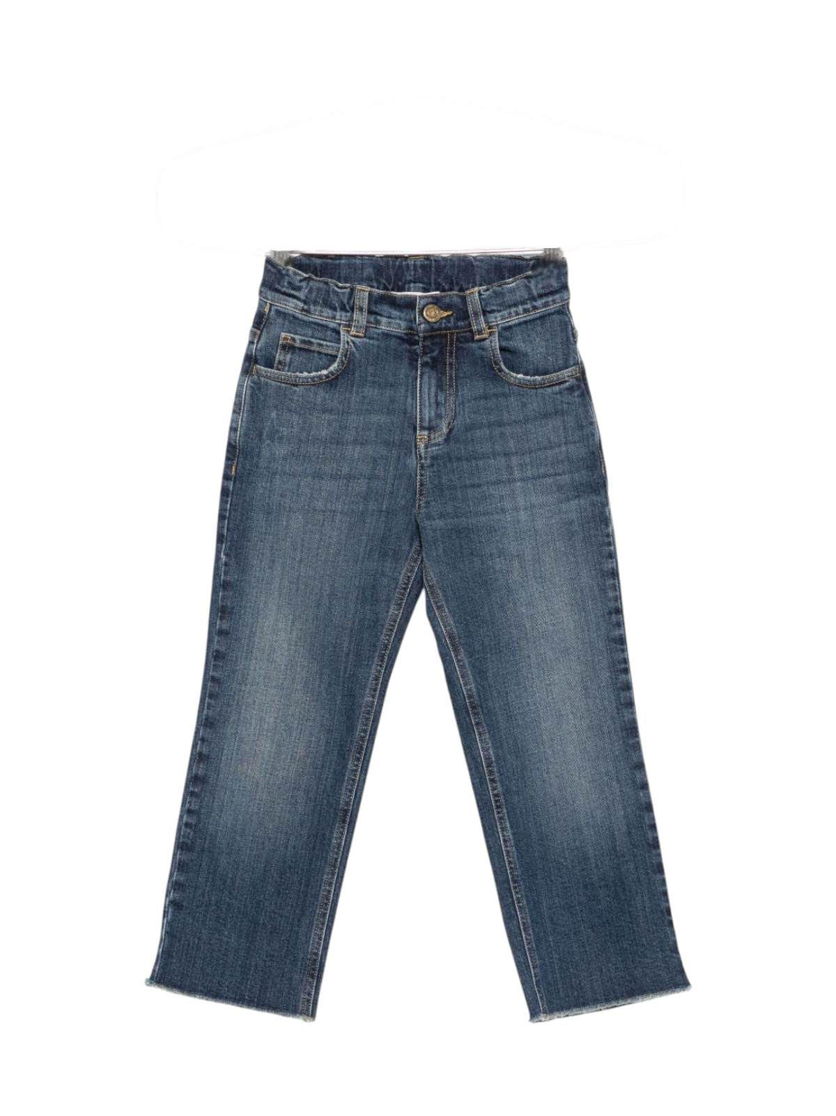 Jeans per bambina Golden Goose Kids denim con orlo sfrangiato GKP02411P002180 50765 GOLDEN GOOSE KIDS 