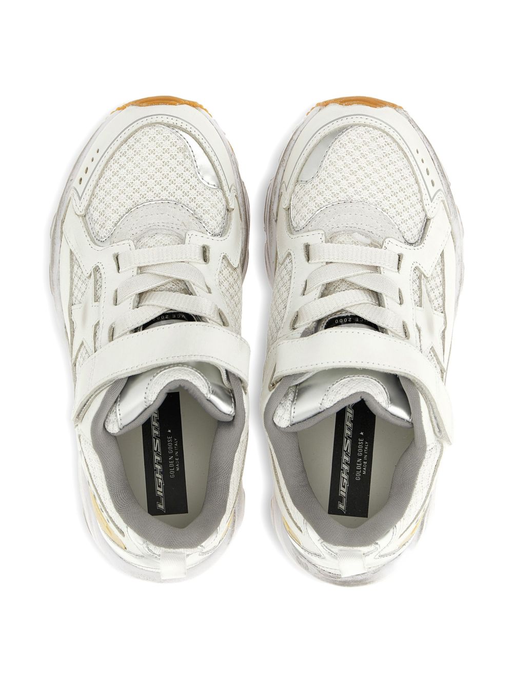 Sneakers per bambini Golden Goose Kids bianche con cinturino touch GYF00724F007611 10565 GOLDEN GOOSE KIDS 
