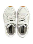 Sneakers per bambini Golden Goose Kids bianche con cinturino touch GYF00724F007611 10565 GOLDEN GOOSE KIDS 