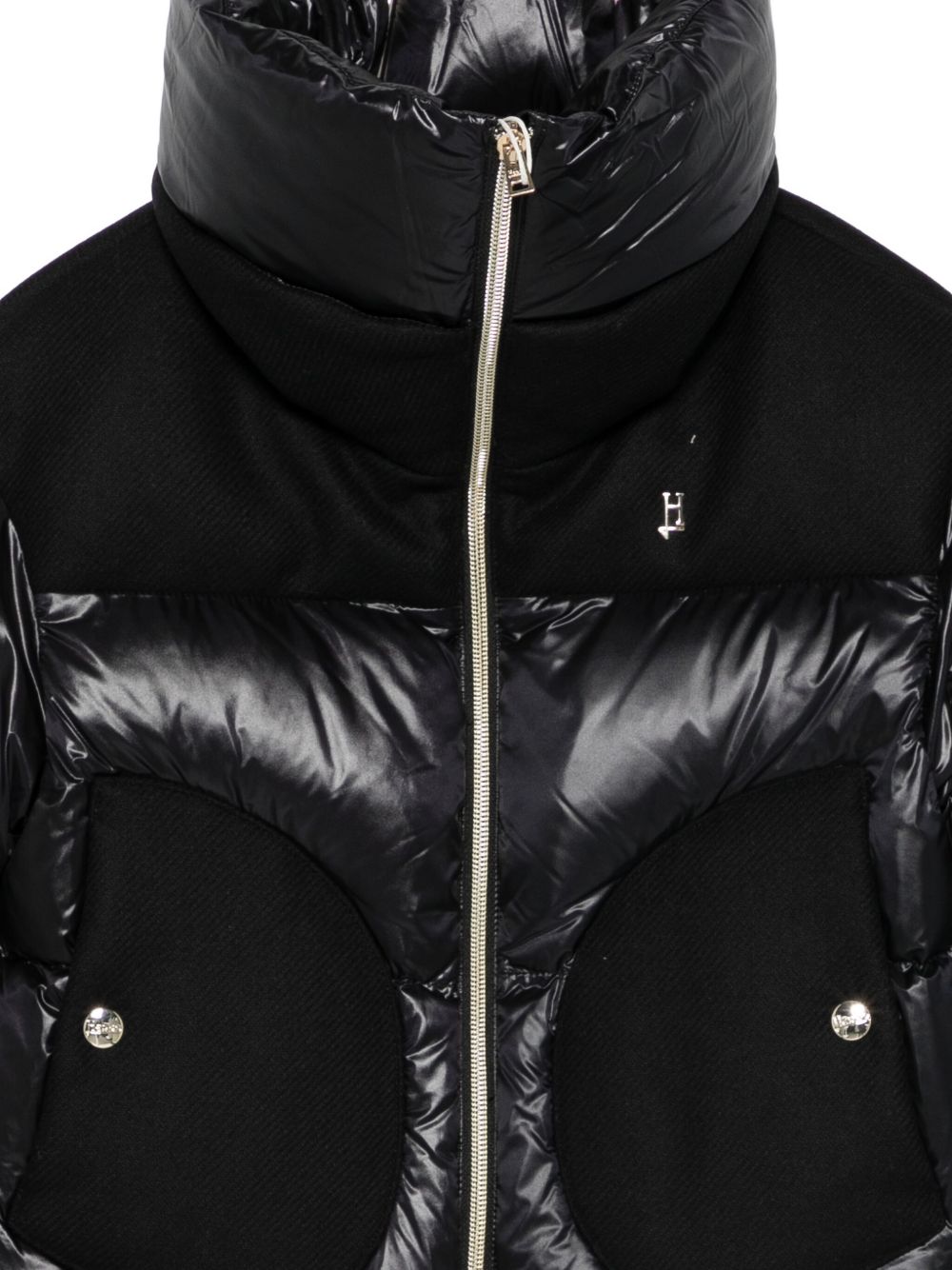 Giacca trapuntata per bambina Herno Kids nero con inserti imbottiti PI000190G12017Z 9300 HERNO KIDS 