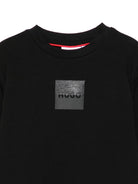 T-shirt per bambino Hugo Kids nera con placca con logo G00437 09B Hugo KIDS 