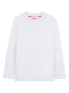 T-shirt per bambino Hugo Kids bianca con dettaglio logo stampato G00437 10P Hugo KIDS 