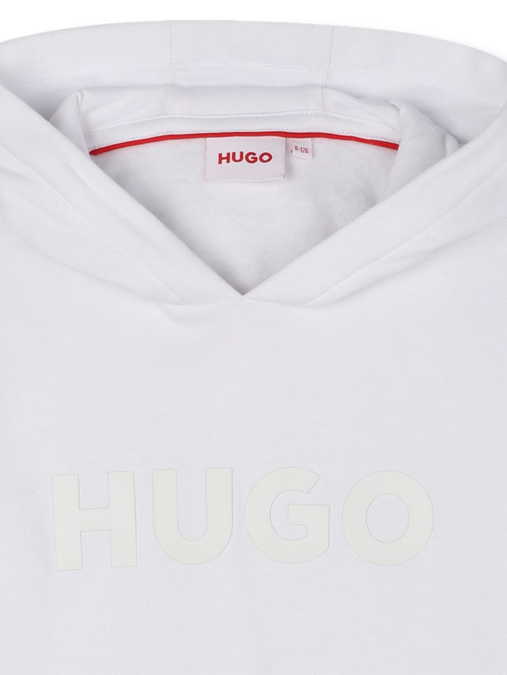 Felpa per bambino Hugo Kids bianca con cappuccio e logo G00446 10P Hugo KIDS 