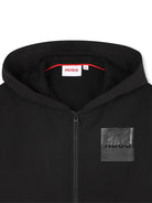 Felpa per bambino Hugo Kids nera con chiusura con zip G00454 09B Hugo KIDS 