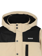 Giubbino per bambino Hugo Kids beige con design color-block G00485 P90 Hugo KIDS 