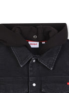 Giacca per bambino Hugo Kids denim con cappuccio G00490 Z02 Hugo KIDS 