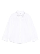 Camicia per bambina Il Gufo bianca con colletto ricamato A25GCL0016C0066 010 IL GUFO KIDS 