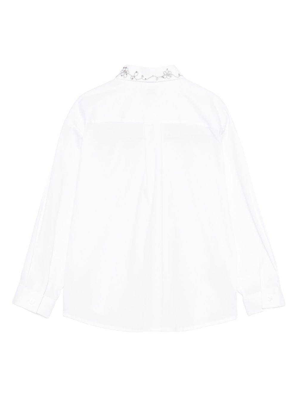Camicia per bambina Il Gufo bianca con colletto ricamato A25GCL0016C0066 010 IL GUFO KIDS 