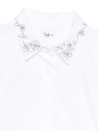 Camicia per bambina Il Gufo bianca con colletto ricamato A25GCL0016C0066 010 IL GUFO KIDS 