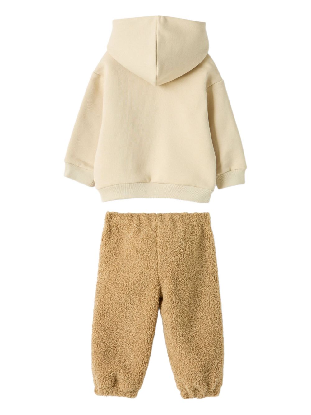 Set tuta sportiva per neonato Il Gufo beige con ricamo procione A25GDF0006M0107 1114 IL GUFO KIDS 