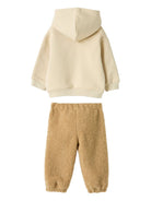 Set tuta sportiva per neonato Il Gufo beige con ricamo procione A25GDF0006M0107 1114 IL GUFO KIDS 