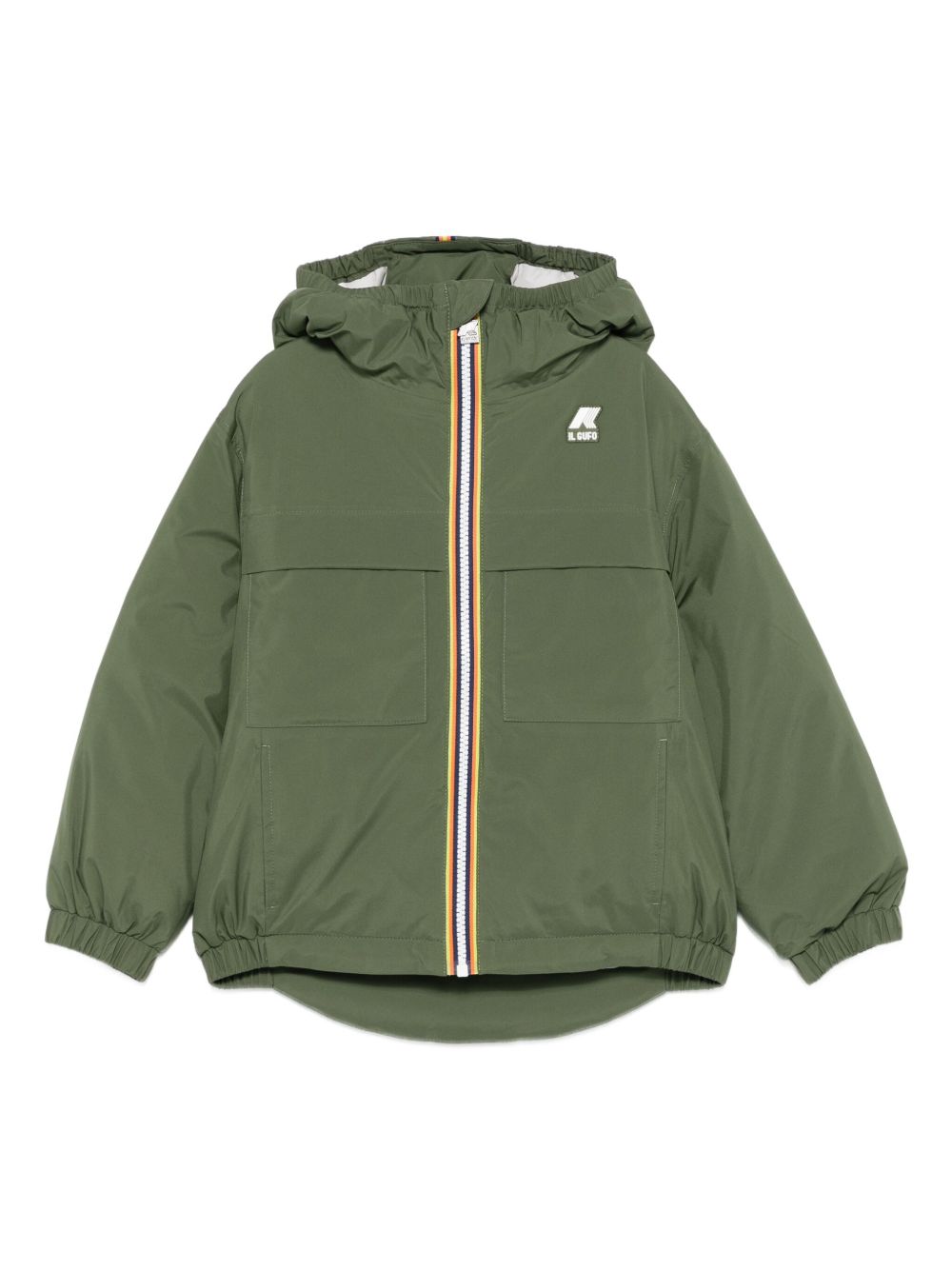 Giubbino P. Diegue per bambino Il Gufo x K-Way Kids verde con cuciture termonastrate A25GGM0002KSTP2 H11 IL GUFO KIDS 