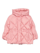 Giubbino per bambina Il Gufo rosa con design trapuntato a rombi A25GGM0005NN106 337 IL GUFO KIDS 