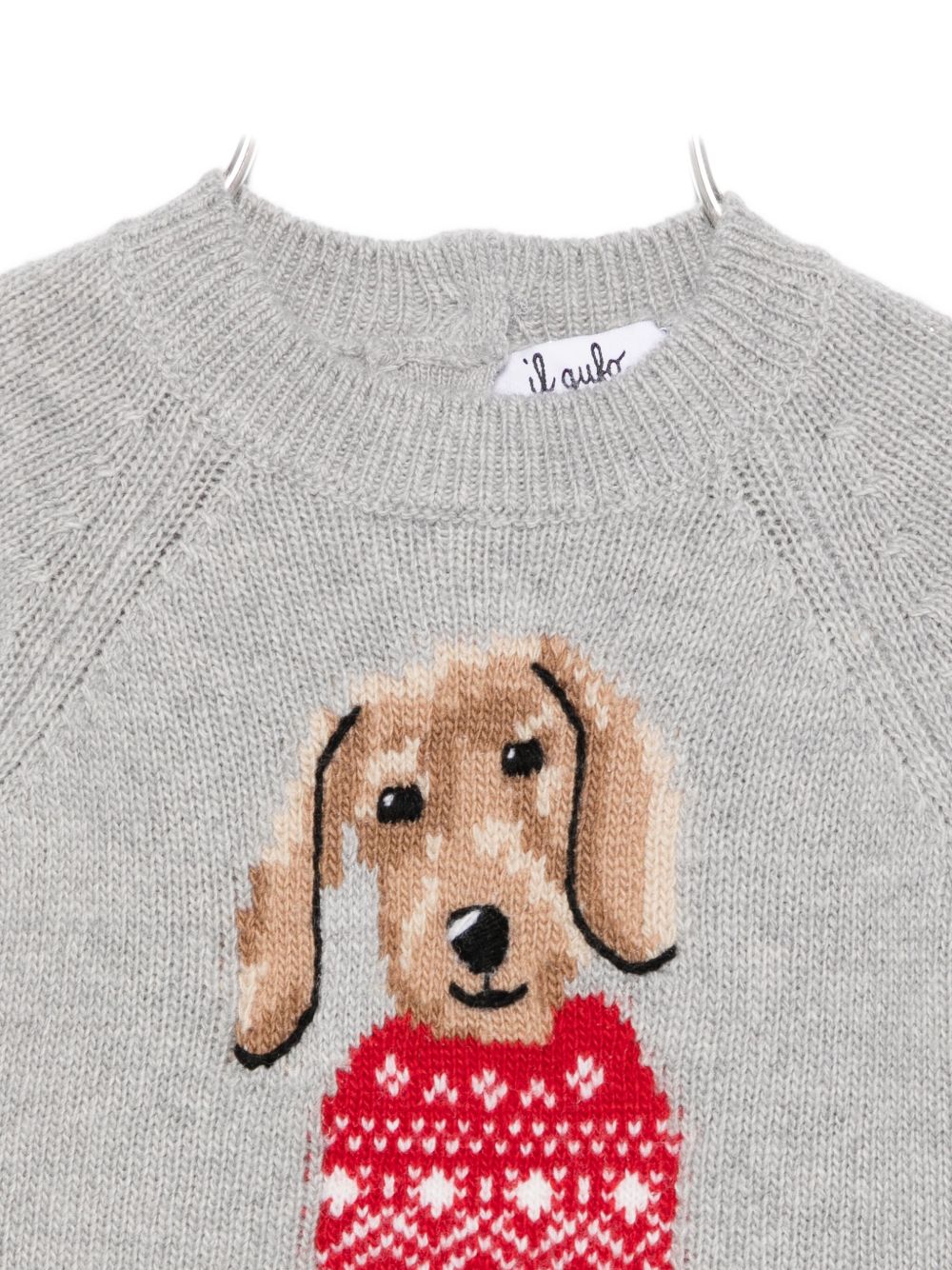 Maglione per neonato Il Gufo grigio con ricamo cagnolino A25GMA0008EM220 0739 IL GUFO KIDS 
