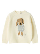 Maglione per neonato Il Gufo bianco con ricamo cagnolino A25GMA0008EM220 1007L IL GUFO KIDS 