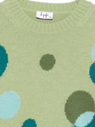 Maglione per bambina Il Gufo verde con fantasia a cerchi A25GMA0028EM220 517 IL GUFO KIDS 