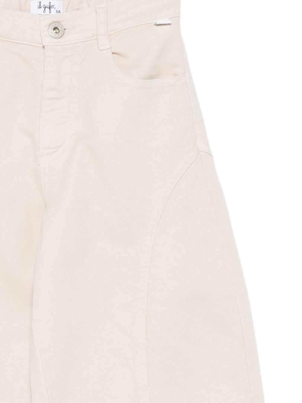 Pantaloni per bambino Il Gufo beige con tasche curve A25GPL0014C6073 112 IL GUFO KIDS 