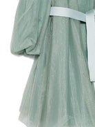 Abito per bambina Il Gufo verde con decorazioni glitter A25GVL0022H4003 511 IL GUFO KIDS 