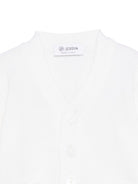 Cardigan per neonato Jesurum Baby bianco con due tasche applicate sul davanti 090150 VAR.90 JESURUM KIDS 