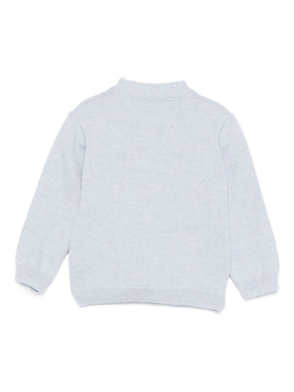 Cardigan per neonato Jesurum Baby azzurro con due tasche applicate sul davanti 090150 VAR.92 JESURUM KIDS 