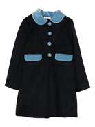 Cappotto per neonata Jesurum Baby blu con colletto alla Peter Pan CANNAREGGIO 71 JESURUM KIDS 