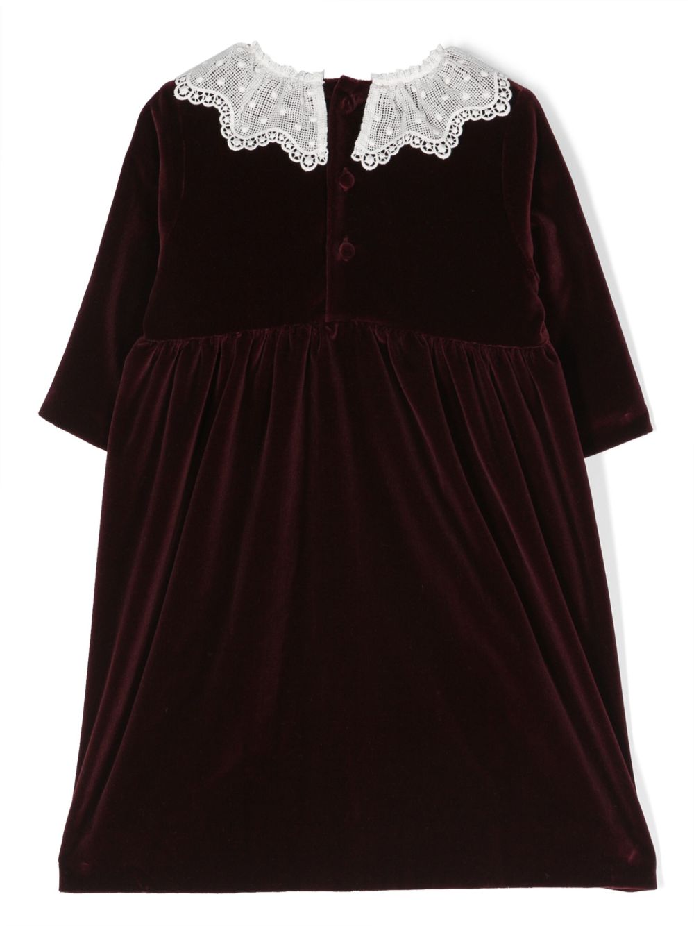 Abito per neonata JESURUM BABY bordeaux con colletto ricamato CA FOSCARI 02 JESURUM KIDS 