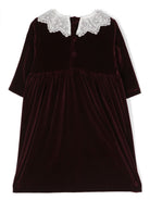 Abito per neonata JESURUM BABY bordeaux con colletto ricamato CA FOSCARI 02 JESURUM KIDS 