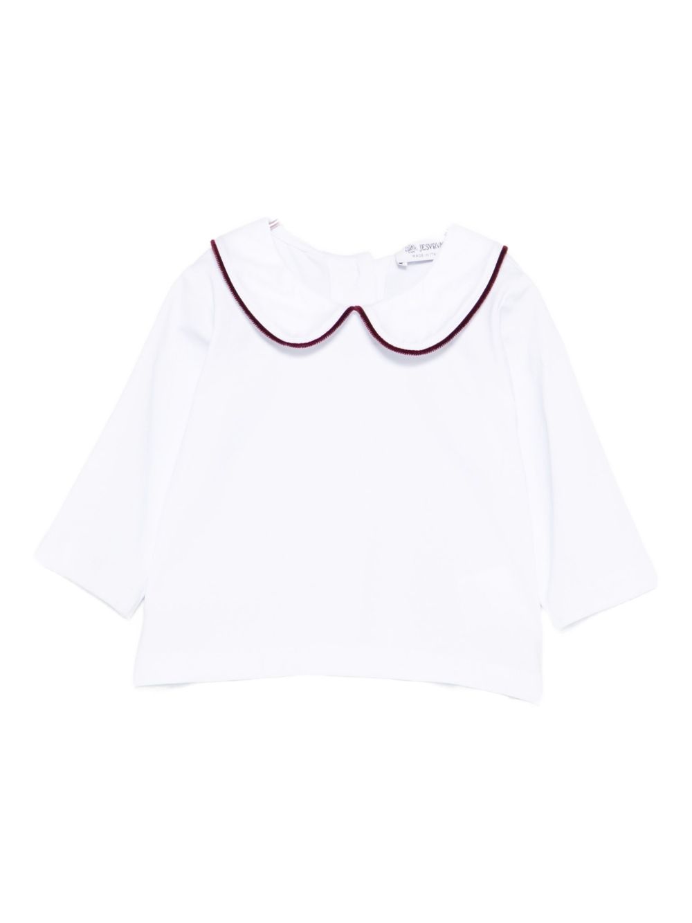 Blusa per neonati Jesurum Baby bianca con colletto con dettaglio rosso CITRINO VAR.4104 JESURUM KIDS 