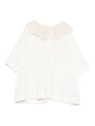 Abito per neonata Jesurum Baby bianco con colletto all'uncinetto CORNIOLA VAR.07 JESURUM KIDS 