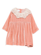 Abito per neonata Jesurum Baby rosa con colletto all'uncinetto CORNIOLA VAR.08 JESURUM KIDS 