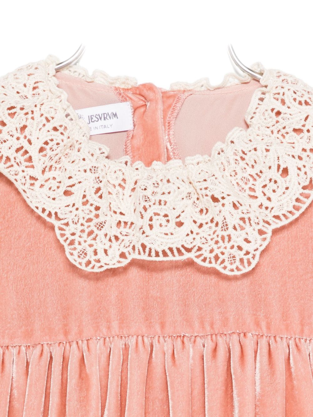 Abito per neonata Jesurum Baby rosa con colletto all'uncinetto CORNIOLA VAR.08 JESURUM KIDS 