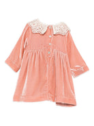 Abito per neonata Jesurum Baby rosa con colletto all'uncinetto CORNIOLA VAR.08 JESURUM KIDS 