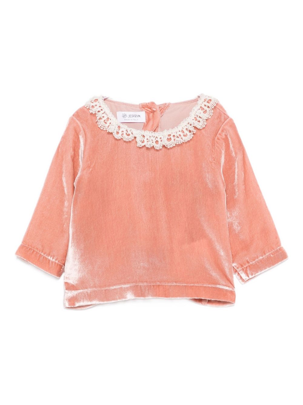 Blusa per neonata Jesurum Baby rosa con colletto in pizzo LAVANDA VAR.08 JESURUM KIDS 