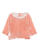 Blusa per neonata Jesurum Baby rosa con colletto in pizzo LAVANDA VAR.08 JESURUM KIDS 