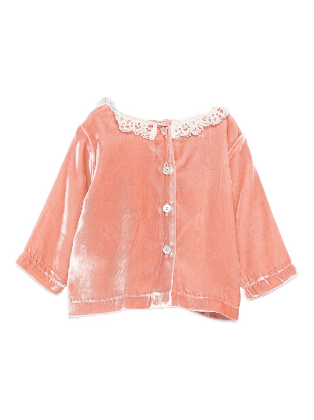 Blusa per neonata Jesurum Baby rosa con colletto in pizzo LAVANDA VAR.08 JESURUM KIDS 
