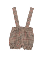 Shorts per neonato A'lapage marroni con bretelle OCCHIO DI TIGRE VAR.16 JESURUM KIDS 