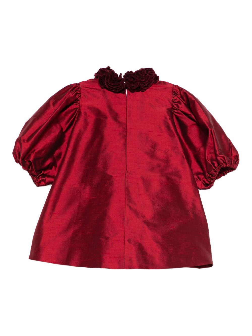 Abito per neonata Jesurum rosso arricciato con fiocco ricamato TORMALINA VAR.0430 JESURUM KIDS 