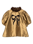 Abito per neonata Jesurum oro arricciato con fiocco ricamato TORMALINA VAR.3305 JESURUM KIDS 