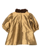 Abito per neonata Jesurum oro arricciato con fiocco ricamato TORMALINA VAR.3305 JESURUM KIDS 