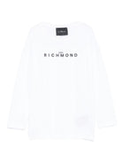 T-shirt per bambino John Richmond Junior bianco con dettaglio logo RBA25016TS WHITE JOHN RICHMOND KIDS 